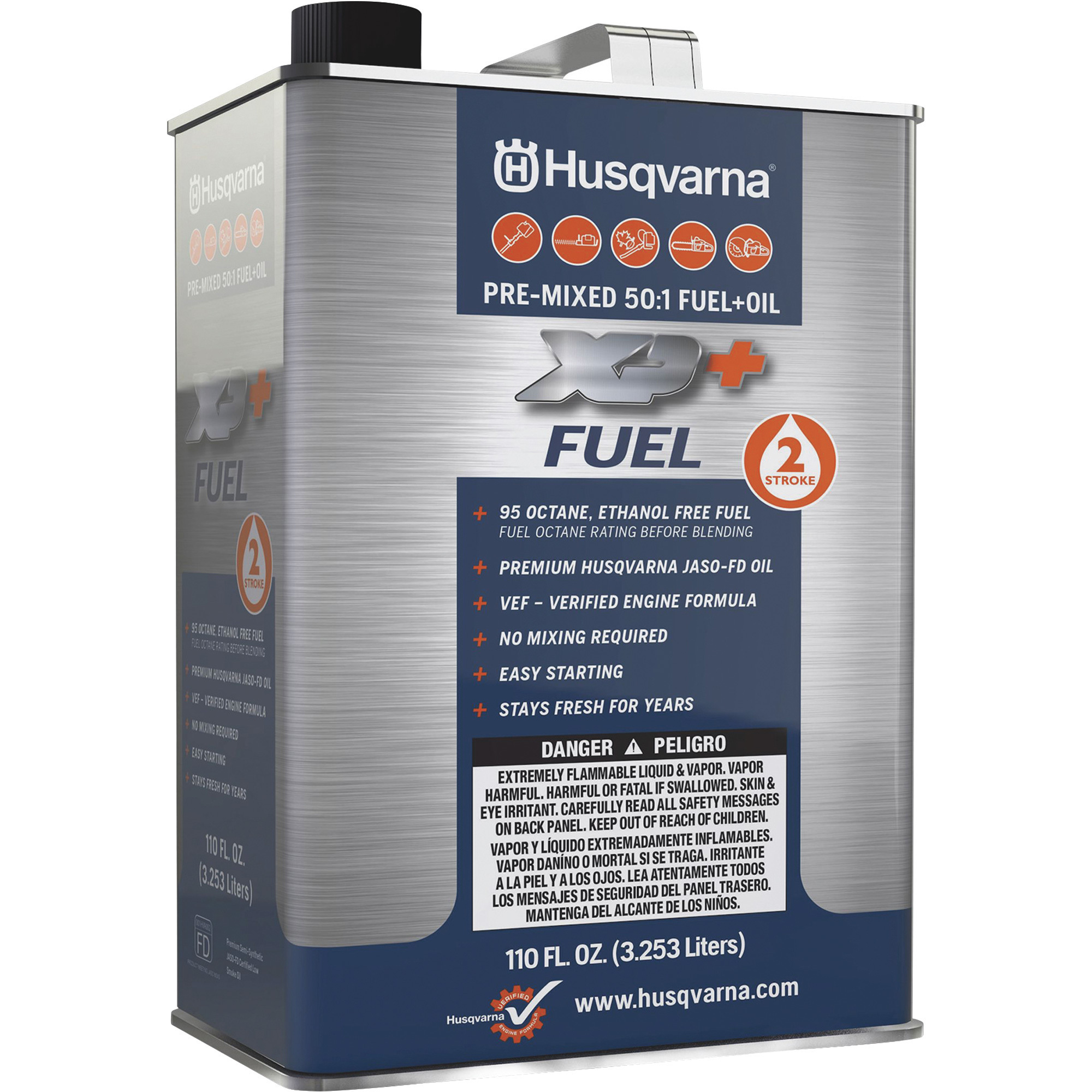 Husqvarna XP Fuel and Oil Pre-Mixed, 50:1 Ratio, 1 Gal.